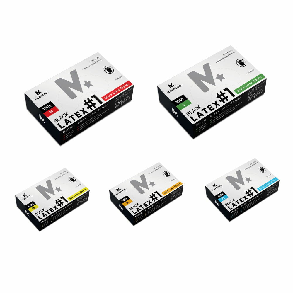 Murostar Latex gumikesztyű 100 db